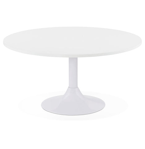 Low lounge table DETROY white - Ø 90 cm