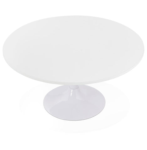 Low lounge table DETROY white - Ø 90 cm