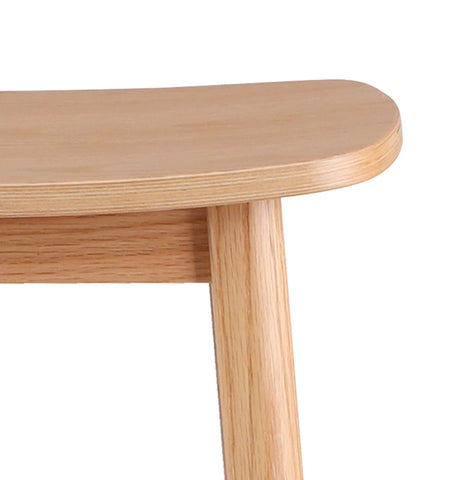 Design bar stool 'DUMAS' in natural wood finish