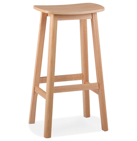 Design bar stool 'DUMAS' in natural wood finish