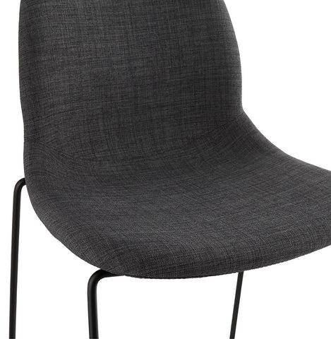 Stackable bar stool 'EKTOR' in dark gray fabric