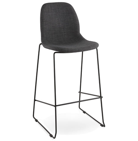 Stackable bar stool 'EKTOR' in dark gray fabric