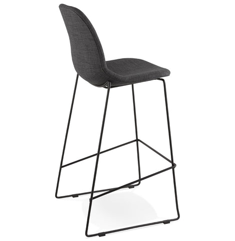 Stackable bar stool 'EKTOR' in dark gray fabric