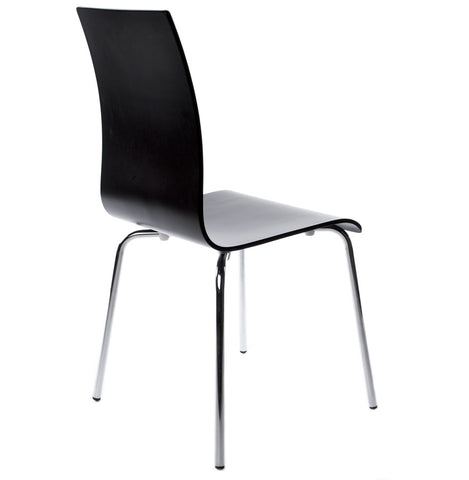 Designer dining chair 'ESPERA' in black painted wood