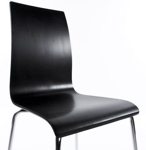 Designer dining chair 'ESPERA' in black painted wood