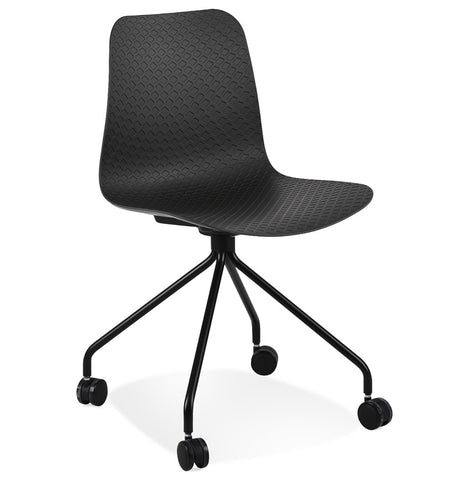 Black designer office chair 'EVORA' on wheels