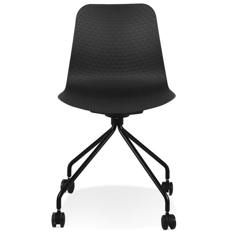 Black designer office chair 'EVORA' on wheels