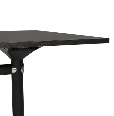 Foldable desk 'FLEXO' black on wheels - 140x70 cm