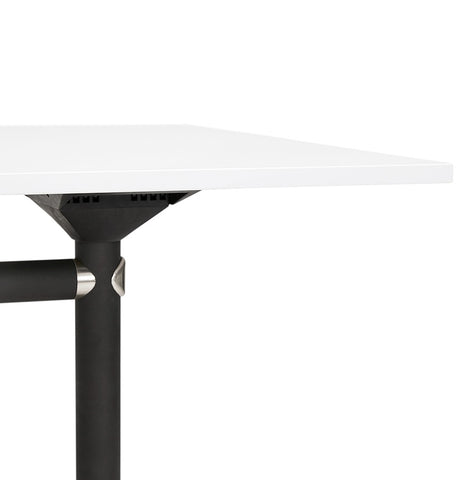 Folding desk 'FLEXO' white on wheels - 140x70 cm