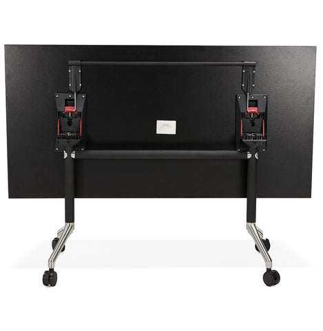 Black folding desk 'FLEXO' on wheels - 160x80 cm