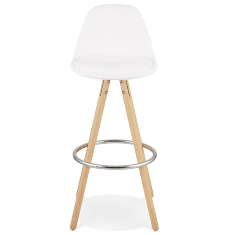 Scandinavian bar stool 'FLORENCE' in white terry cloth