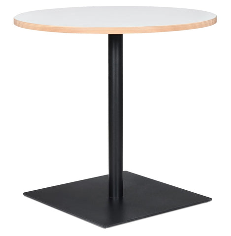 White round table 'FUSION ROUND' with black frame - Ø 80 cm