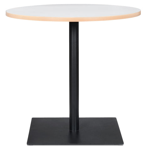 White round table 'FUSION ROUND' with black frame - Ø 80 cm