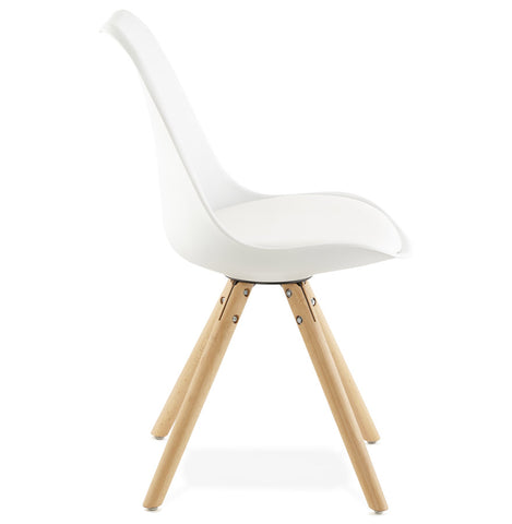 White, Scandinavian chair 'GOUJA'