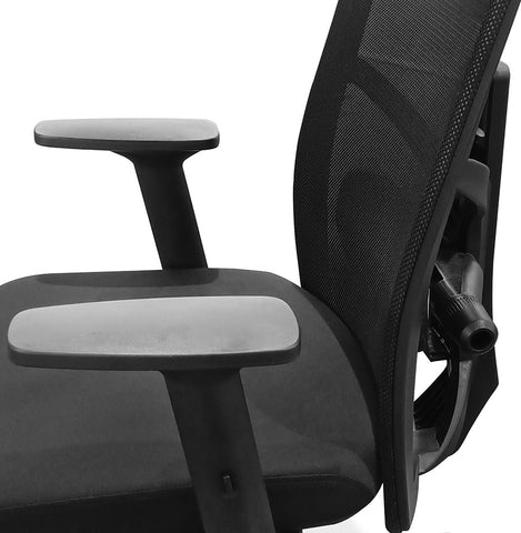 Ergonomic office chair 'IMPERO' in black fabric