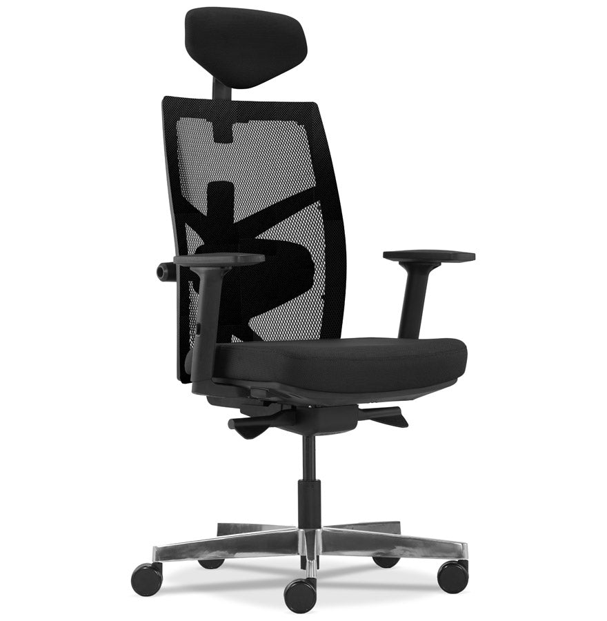 Ergonomic office chair 'IMPERO' in black fabric