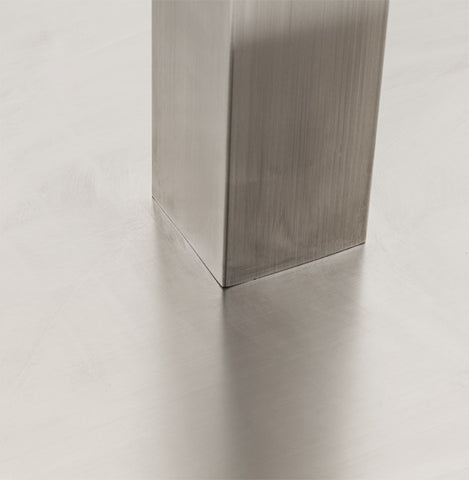 Table foot 'KARO' 75 in brushed steel