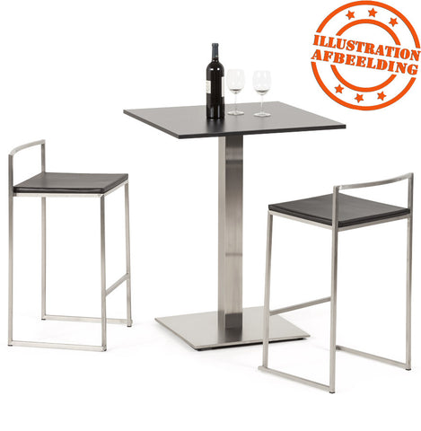 Table foot 'KARO' 90 of brushed steel