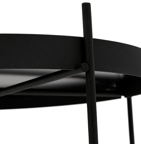 Black folding side table 'KOLOS'