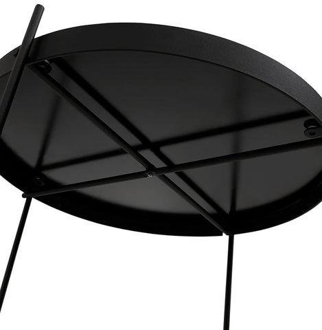 Black folding side table 'KOLOS'