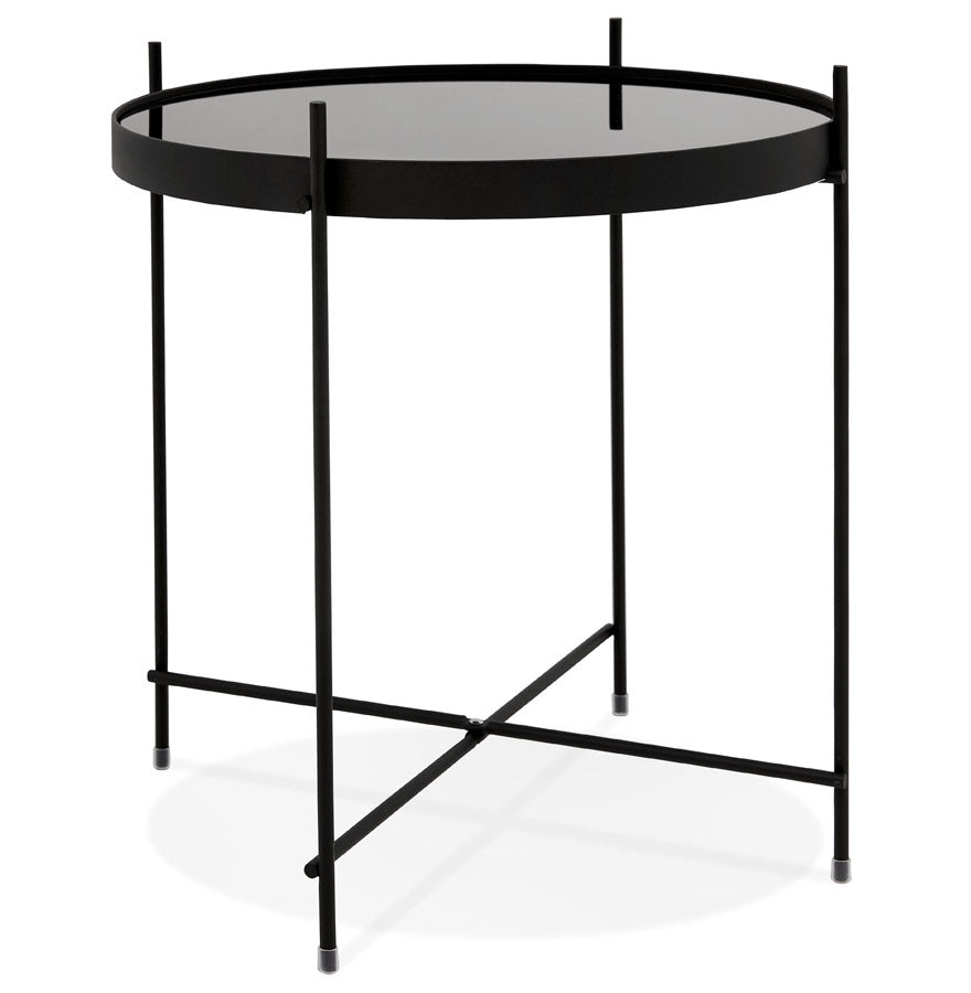 Black folding side table 'KOLOS'