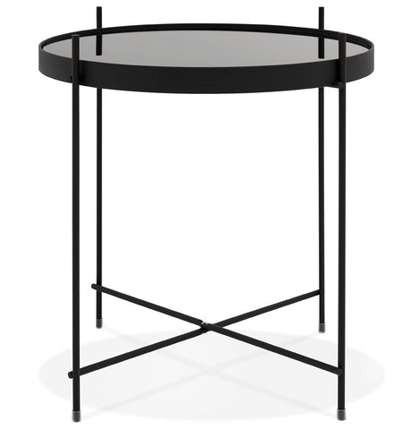 Black folding side table 'KOLOS'