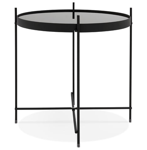 Black folding side table 'KOLOS'