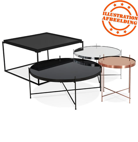 Low table 'KOLOS MEDIUM' chrome colored