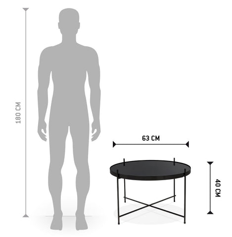 Lage tafel 'KOLOS MEDIUM' zwart