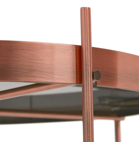 Low table 'KOLOS MEDIUM' copper colored