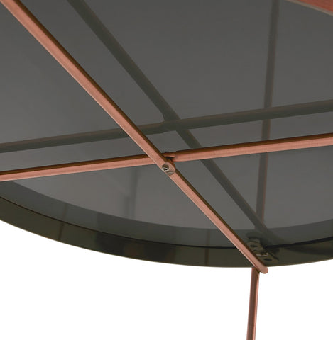 Low table 'KOLOS MEDIUM' copper colored