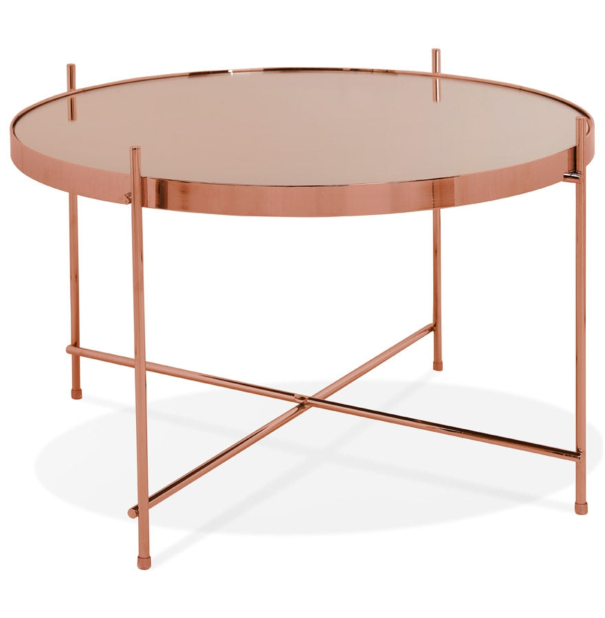 Low table 'KOLOS MEDIUM' copper colored