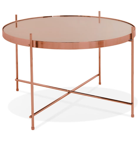 Low table 'KOLOS MEDIUM' copper colored