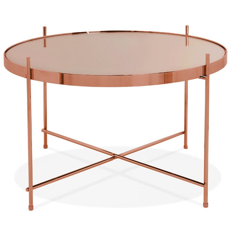 Low table 'KOLOS MEDIUM' copper colored