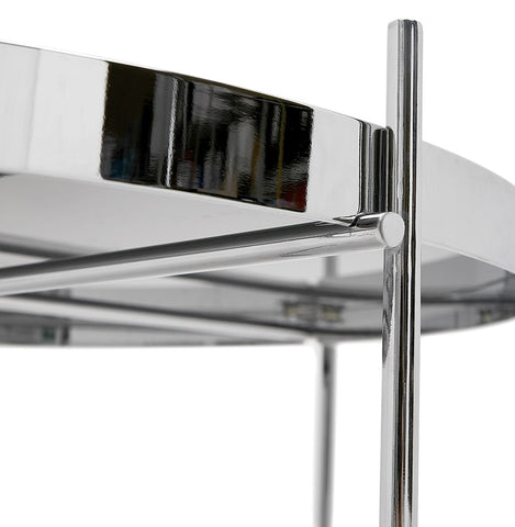 Low table 'KOLOS MEDIUM' chrome colored