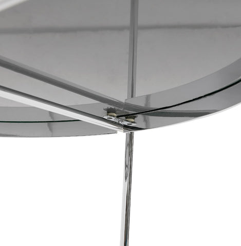 Low table 'KOLOS MEDIUM' chrome colored