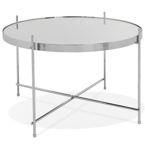 Low table 'KOLOS MEDIUM' chrome colored