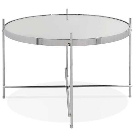 Low table 'KOLOS MEDIUM' chrome colored