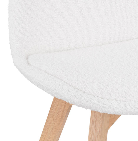 Scandinavian design chair 'LINETTE' in white terry fabric