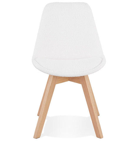 Scandinavian design chair 'LINETTE' in white terry fabric