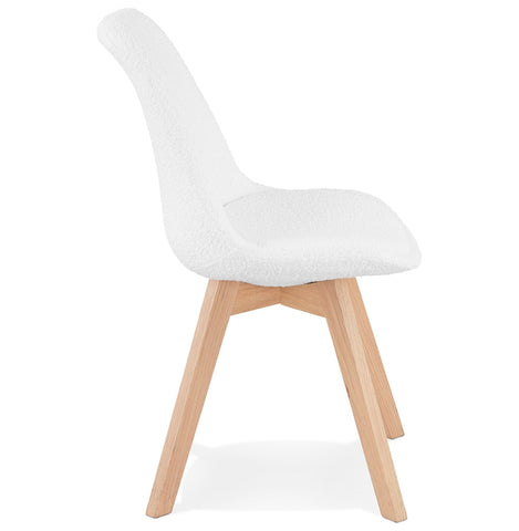 Scandinavian design chair 'LINETTE' in white terry fabric