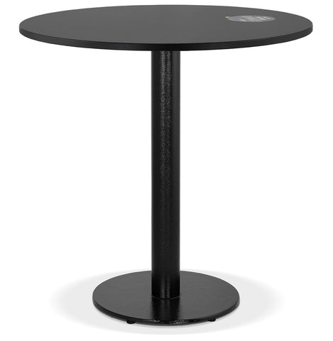 Ronde eettafel 'LUCETTE' in hout en zwart gietijzer - Ø 68 cm