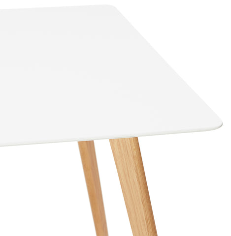 White design dining table 'MADY' in Scandinavian style - 200x90 cm