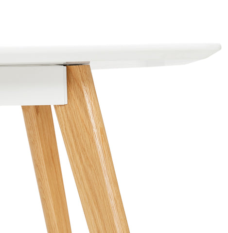 White design dining table 'MADY' in Scandinavian style - 200x90 cm