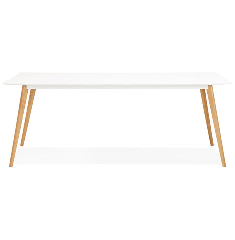 White design dining table 'MADY' in Scandinavian style - 200x90 cm