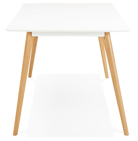 White design dining table 'MADY' in Scandinavian style - 200x90 cm