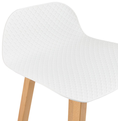 Witte halfhoge kruk 'MAKI MINI' in Scandinavische stijl