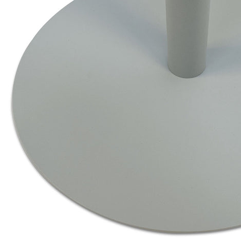 Oval side table 'MASA' in grey metal