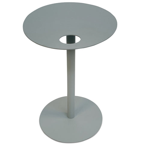 Oval side table 'MASA' in grey metal