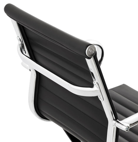 Designer office chair 'MEGA' in black imitation leather